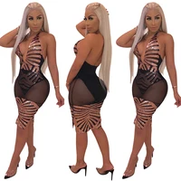 Best Selling Deep V Halter Neck Bandage Women Transparent Club Party Clothing Sexy Sequin Gauze Dress
Best Selling Deep V Halter Neck Bandage Women Transparent Club Party Clothing Sexy Sequin Gauze Dress