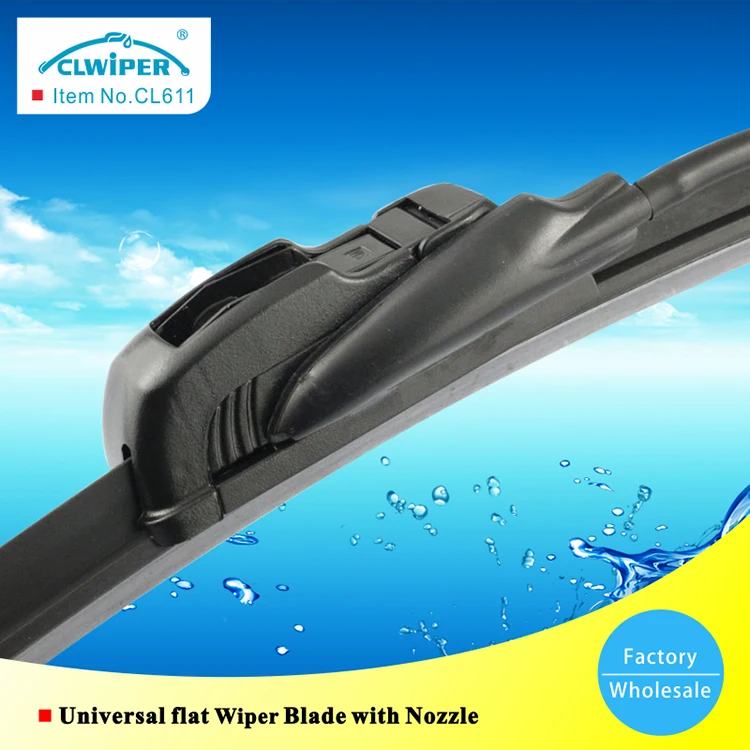 Clwiper Cl611 Car Windshield Flat Wiper Blade With Spray Nozzle Buy