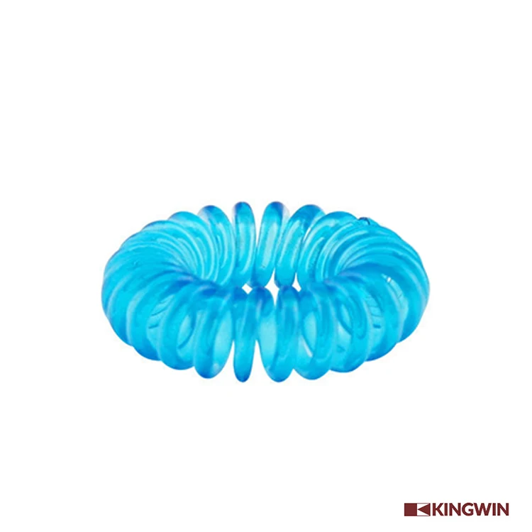 Custom Curly Telephone Line Blue Stylish Traceless Elastic Cute
