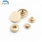 Custom Four Part 15mm Gold Round Alloy Metal Snap Button Snap for Garment