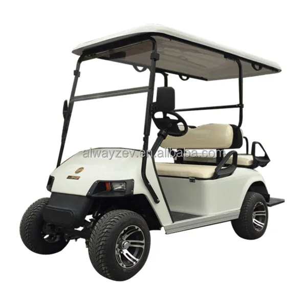Battery powered golf carts AW2024KSF, 4 seats (2+2) electric golf buggy with a fixed seat facing backwards