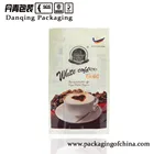 custom printing flat bottom coffee packaging bag with valve for coffee bean