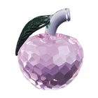 Yiwu Market Popular Colorful Faceted Crystal Apple For Christmas Gifts