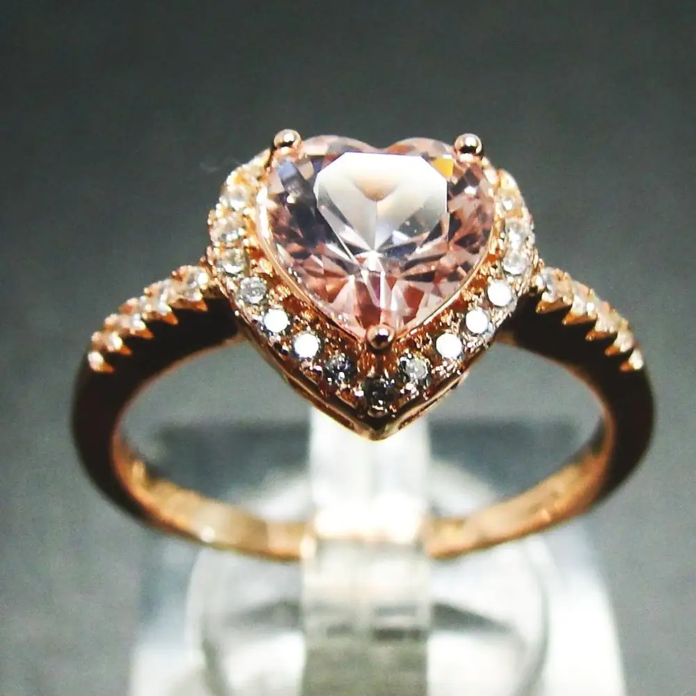 925 Silver Pink Morganite Engagement Ring Set Rose Gold Solitaire Heart Wedding Band Ring Wholesale
925 Silver Pink Morganite Engagement Ring Set Rose Gold Solitaire Heart Wedding Band Ring Wholesale