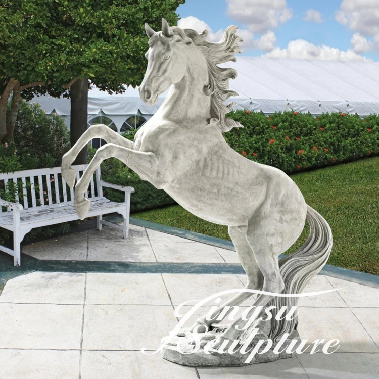 Conception populaire pierre cheval statue de jardin