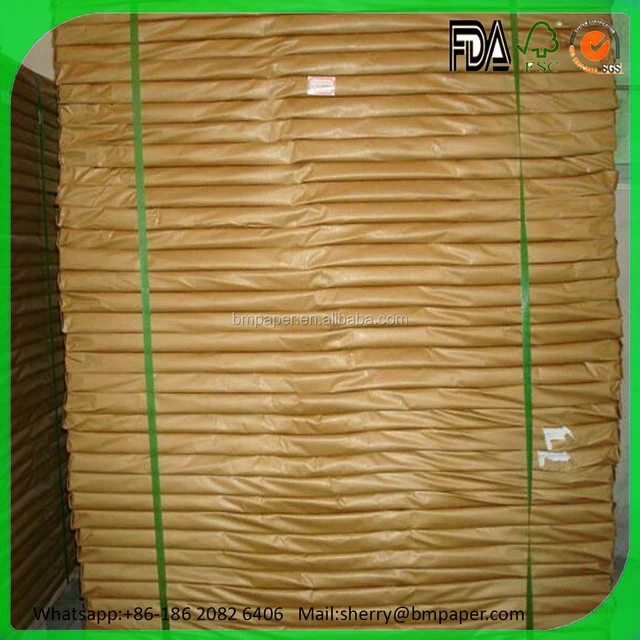 long fibered wood pulp craft paper / food white kraft paper