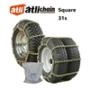 Ladder Type U Grade Square Straight Link Alloy 31'S Square Link Wide Base/Dual Mount Truck Tire Chain