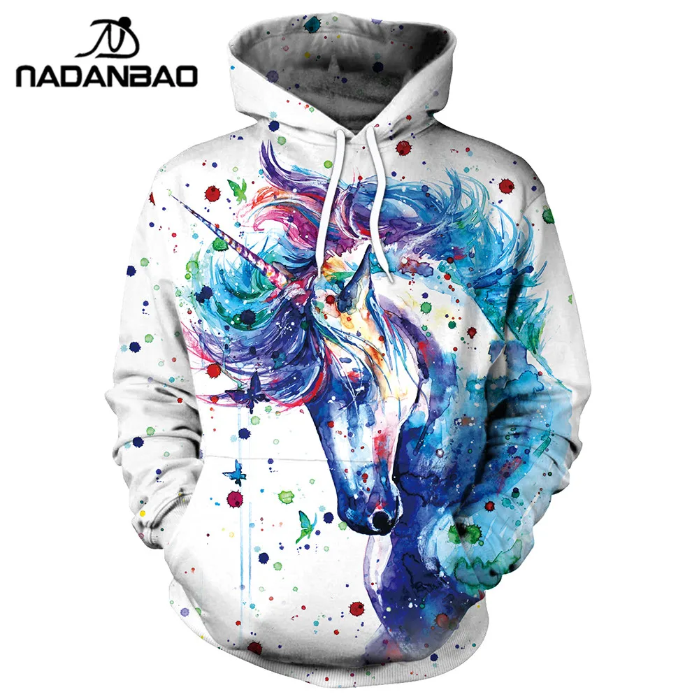 

NADANBAO Brand cheap dye sublimation custom unicorn full animal printed bts hoodies wholesale women bulkhoodies hoodies