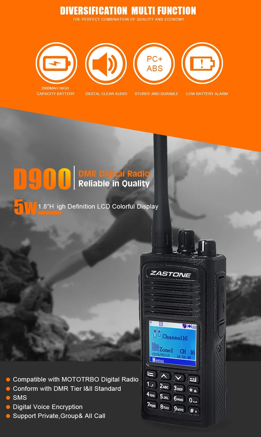 Compatible With Mototrbo Hytra New Launch Dmr Digital Handheld Radio