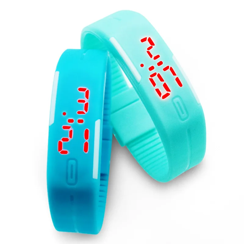 New Arrival Sport LED Watch Candy Color Silicone Touch Screen Digital Watches Wristwatch Dress Bracelet