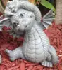 Polyresin home garden decoration playful yoga dragon statue ornament