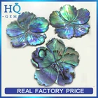 Carved Mother Of Pearl Shell Flower Shaped Pendant With Hole