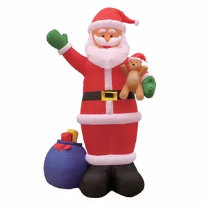 christmas decoration mascot inflatable lighted gift santa claus