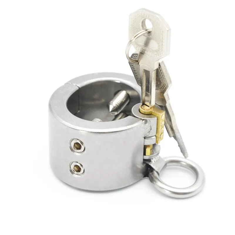 Stainless-Steel-Cock-Ring-Pendant-Scrotum-Testicle-Male-Chastity-Belt-With-Teeth-Ball-Stretcher-Penis-Rings