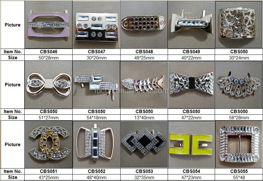 rhinestone metal shoe accessories C4