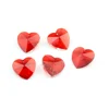 28mm 50pcs/lot crystal heart shape red beads lighting pendant glass prism chandelier beads suncatchers drop accessories