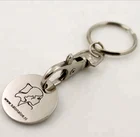 Promotional Key Ring Custom Shape/ Metal coin holder Keychain