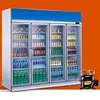 Easy to clean design commercial display cooler freezer showcase for supermarket vegetable bottle refrigerator