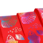 red color 100% polyester gold foil custom printed grosgrain ribbon