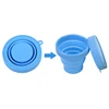 Foldable Drinking Mug with Lid, BPA Free, Water, Coffee, Camping, Picnic & Commuting to Work Collapsible Silicone Cup
