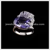 Wholesale Authentic Austria purple crystal gold plated dolphin ring jewellry