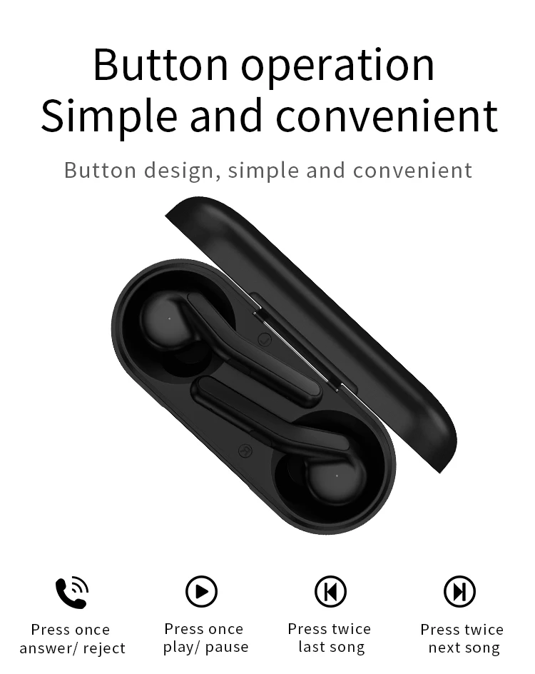moloke S10 Bluetooth 5.0 Wireless TWS Earphones Earbuds Headphone With Charging Case - ANKUX.COM