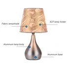 Indoor silver aluminum LED writing decorate modern simple table lamp