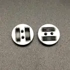 2 hole plastic resin round button laser engraved pattern