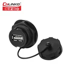 Waterproof Front usb panel mount connector usb locking