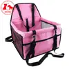 Pet Dog Cat Cages Carries House Car Seat Cat Car Carrier with Safety Leash and Zipper Storage Pocket with 2 Support Bars