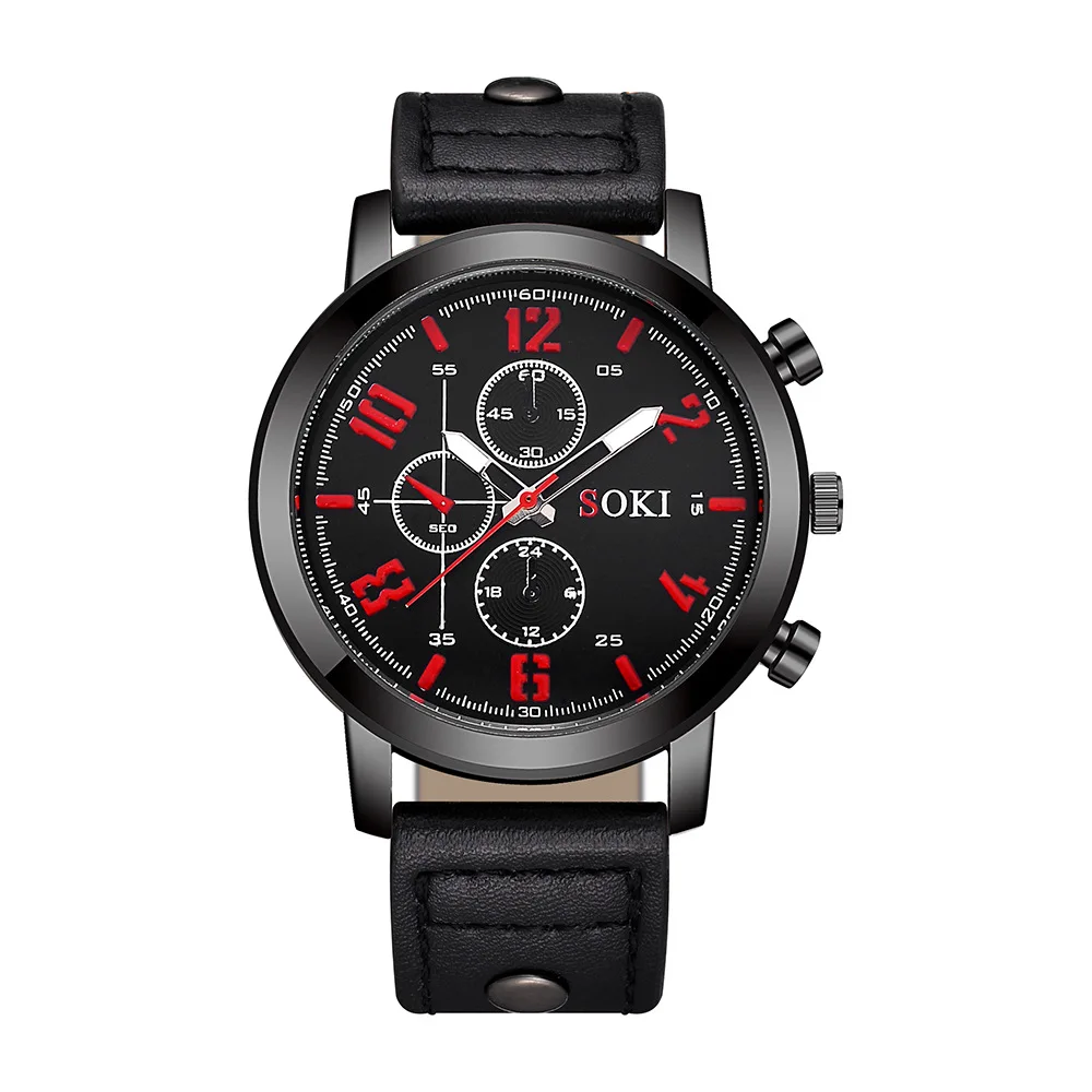 ZY024 hot brand SOKI men's casual imitation leather quartz fashion student sports watches factory direct sales
ZY024 hot brand SOKI men's casual imitation leather quartz fashion student sports watches factory direct sales