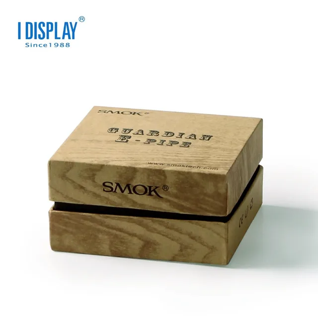 custom wood pipe smoking brown kraft paper packaging gift box