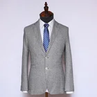 OEM light gray formal party wear business Indian wedding suits for men