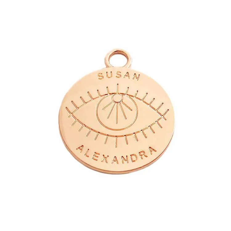 Personalized stamped round brand logo customized metal hang charms pendant jewelry tags
Personalized stamped round brand logo customized metal hang charms pendant jewelry tags