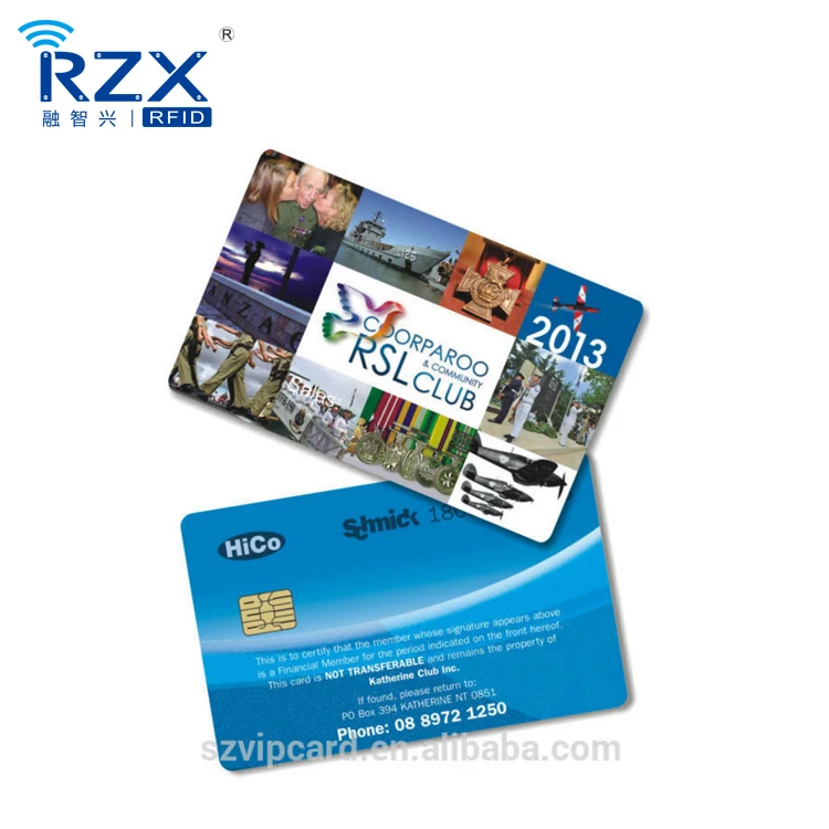 plastic pvc rfid contact smart card with magnetic stripe