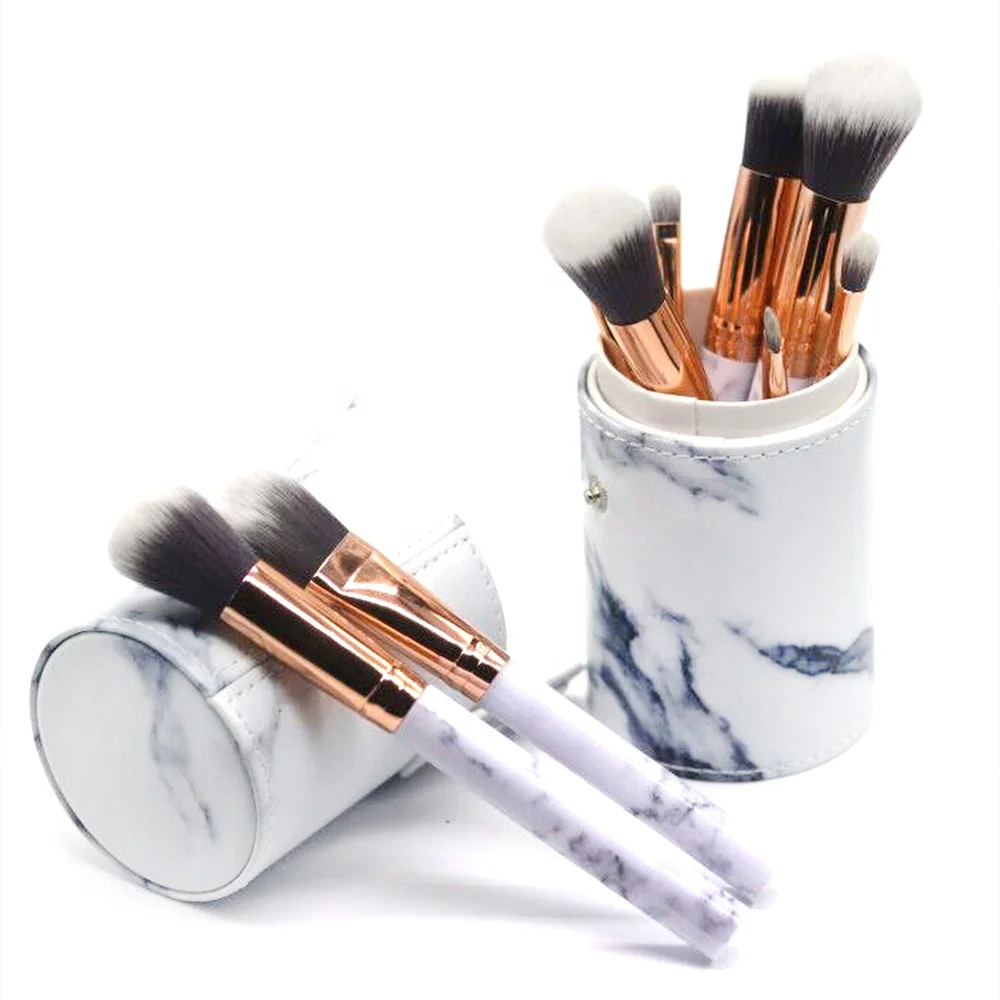 Beauty Soft Synthetic Hair White Marble Cosmetic Makeup Brush With Cylinder, Customized color
Beauty Soft Synthetic Hair White Marble Cosmetic Makeup Brush With Cylinder, Customized color