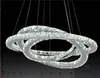 Zhongshan LED crystal luxury shiny 3 rings pendant light