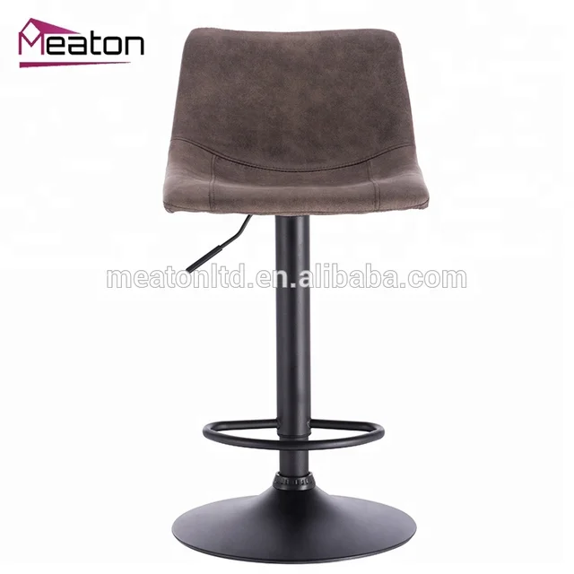 Vintage Industrial Bar Stool with Black Base