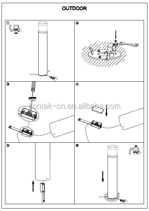 IP66 led lawn lamp