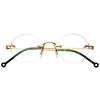Titanium Rimless Round Reading Glasses Frames Fashion Spectacle Prescription Glasses Frames