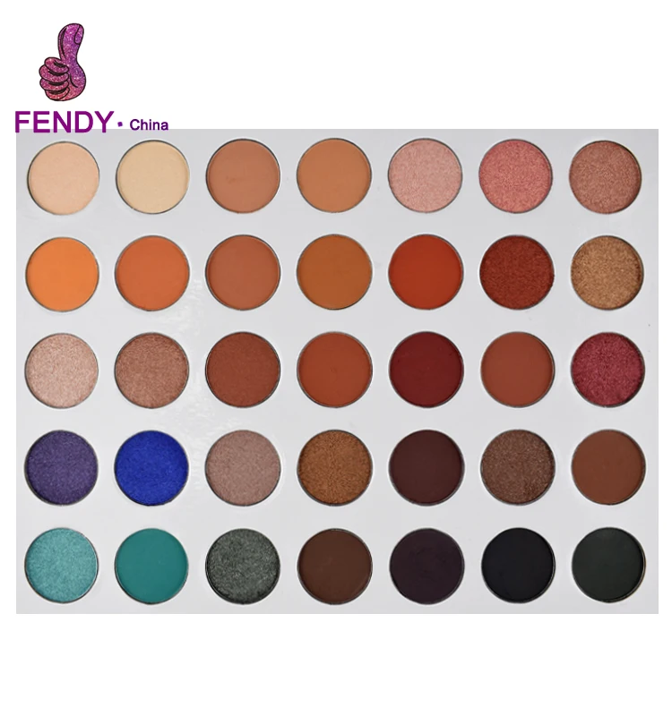 

High pigment cardboard 35 color private label eyeshadow palette wholesale