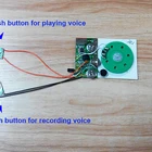 Speakers and voice chip device recordable push button sound module for greeting cards