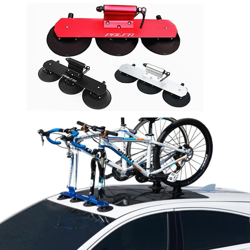 CSC Auminum Suction Cup Roof-Top Rear Bike Rack Car Roof Bicycle Rack for one Bike use, Black;red
CSC Auminum Suction Cup Roof-Top Rear Bike Rack Car Roof Bicycle Rack for one Bike use, Black;red