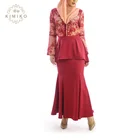 Long Sleeve Design Baju Kurung fashion lace simple abaya