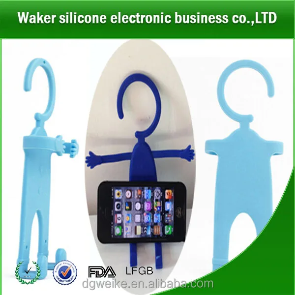 Silicone cell phone holder hanging handy car, bed or desktop