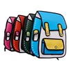 Personalized Wacky 3D Cartoon Canvas Kids Children Unisex Big Satchel Travelling Comic School Bag Student Backpack For Teenager