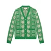 Custom OEM & ODM Long Sleeve Angora Cardigan Green Featuring Jacquard Knitt Sweater Men
