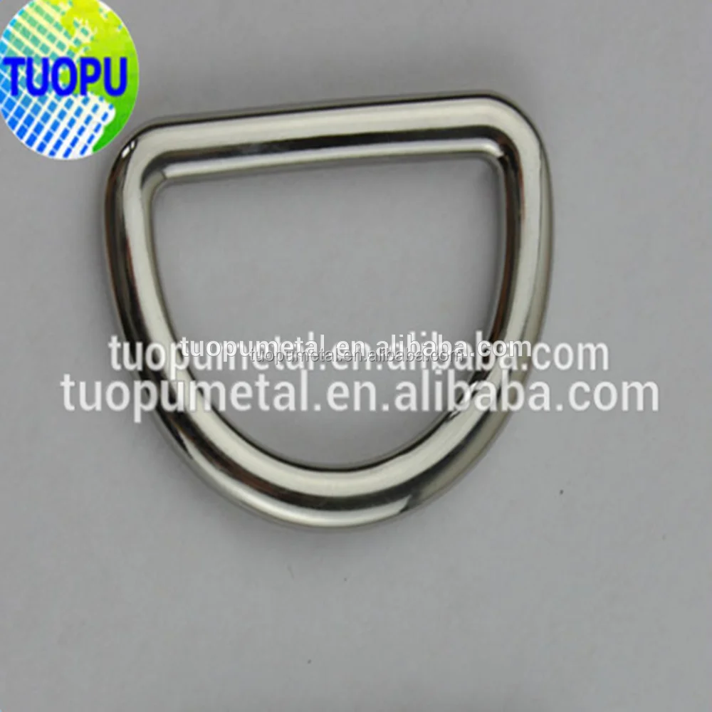 Fashion high quality bag metal D rings buckle,nickle iron D buckle