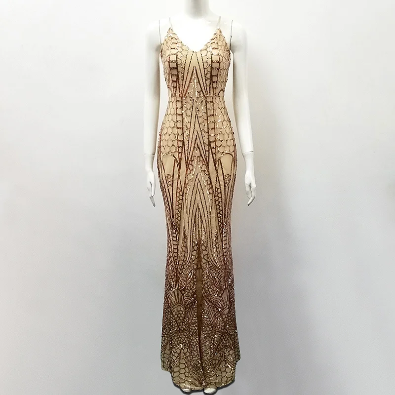 B1709 handmade long sleeveless sequin fishtail evening dress elegant ladies slip dress
B1709 handmade long sleeveless sequin fishtail evening dress elegant ladies slip dress