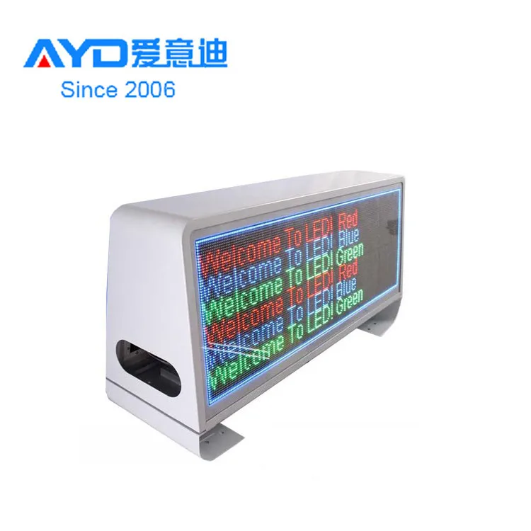 RGB Led Screen Hot Sale Outdoor Usb Bus/Car/Truck Roof LED Taxi Top Advertising Sign Digital